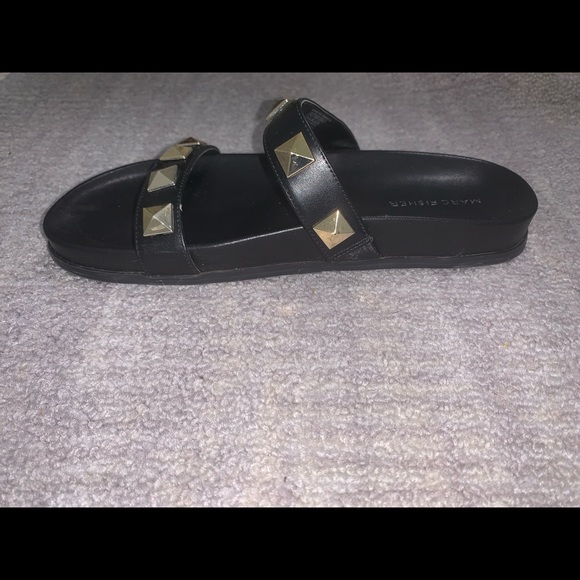 Marc Fisher Black and Gold Sandals - Picture 7 of 8